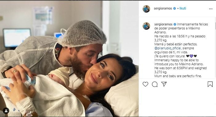 Sergio Ramos sambut kelahiran anak keempat. (Instagram/@sergioramos).