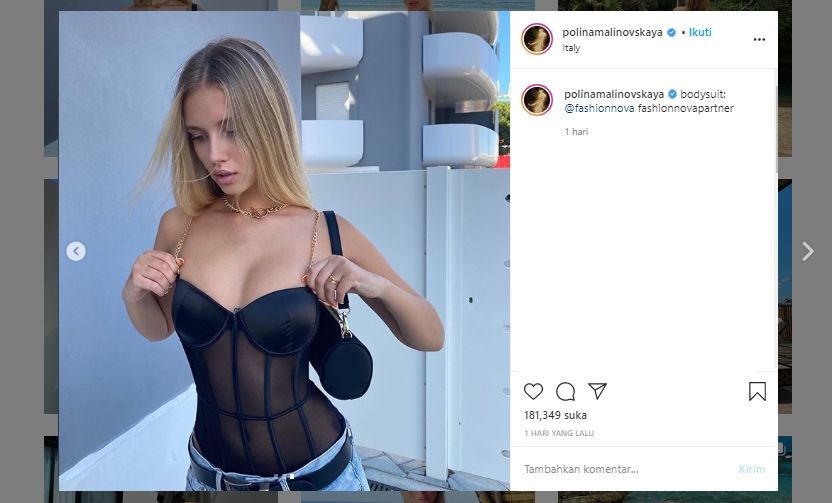 Model seksi asal Rusia, Polina Malinovskaya. (Instagram/@polinamalinovskaya)