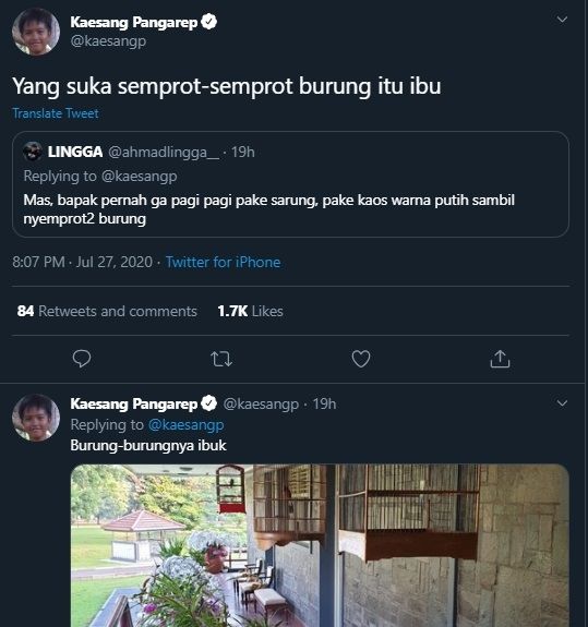 Kaesang 'bongkar' rahasia keluarga Jokowi. (twitter.com/kaesangp)