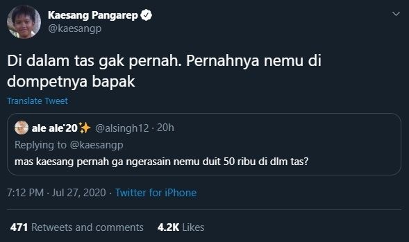 Kaesang 'bongkar' rahasia keluarga Jokowi. (twitter.com/kaesangp)