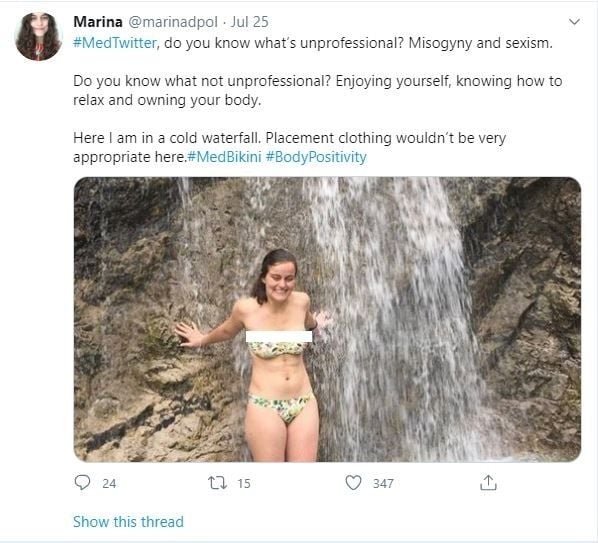 Protes Dokter karena Bikini Disebut Tidak Profesional (twitter.com/marinadpol)