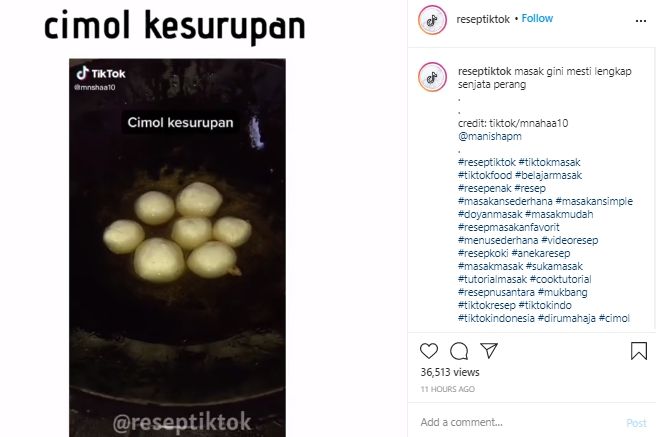  Awalnya Berbentuk Bulat, Wujud Cimol Kesurupan Ini Endingnya Bikin Ngakak. (Instagram/@reseptiktok)