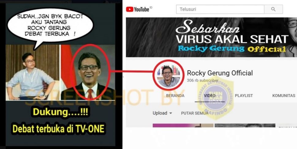 Fakta Gibran tantang Rocky Gerung debat terbuka (Turnbackhoax.id)