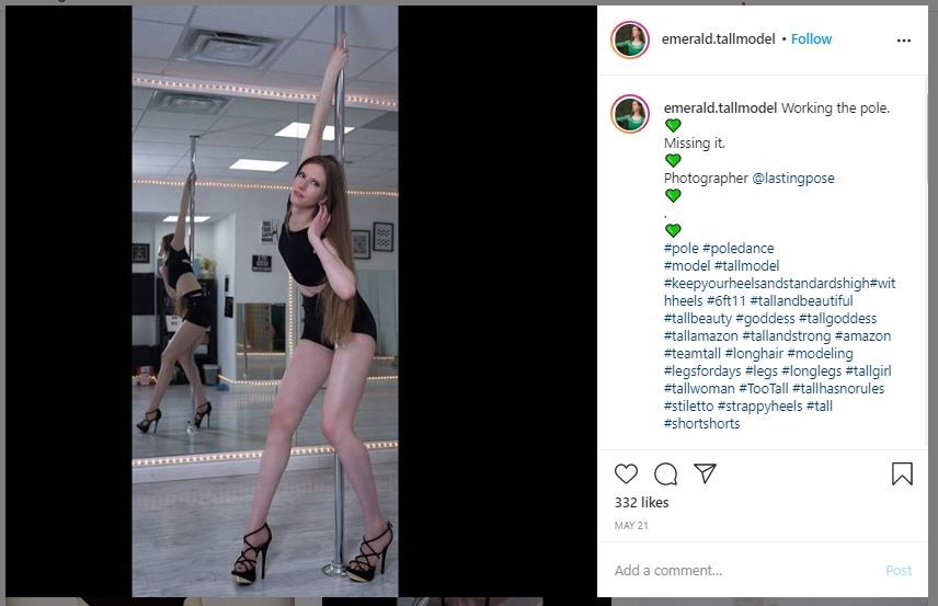 Model Setinggi 193 Cm Curhat Pilih Punya Pasangan Pendek (instagram.com/emerald.tallmodel)