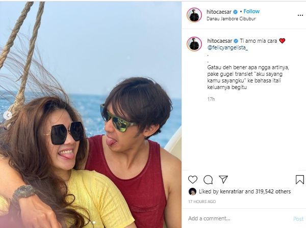 Seru! Ini 5 Potret Liburan Caesar Hito dan Feicya Angelista di Pulau Ponco. (Instagram/@hitocaesar)