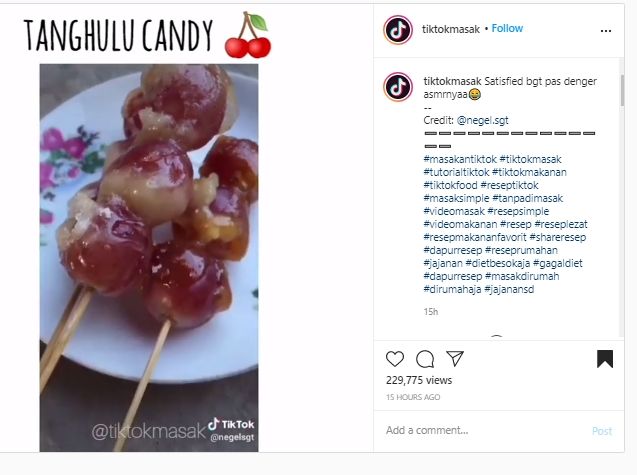 Ngakak, Niat Bikin Permen Tanghulu Hasil Akhirnya Mirip Bakso Pentol. (Instagram/@tiktokmasak)