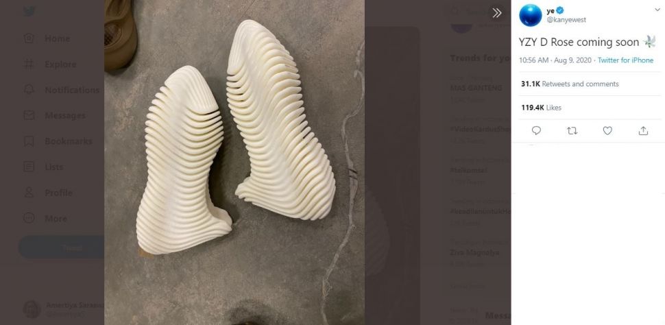 Desain Sepatu Yeezy Baru (twitter.com/kanyewest)