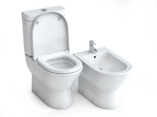 Ilustrasi  kloset dan bidet. (Shutterstock)