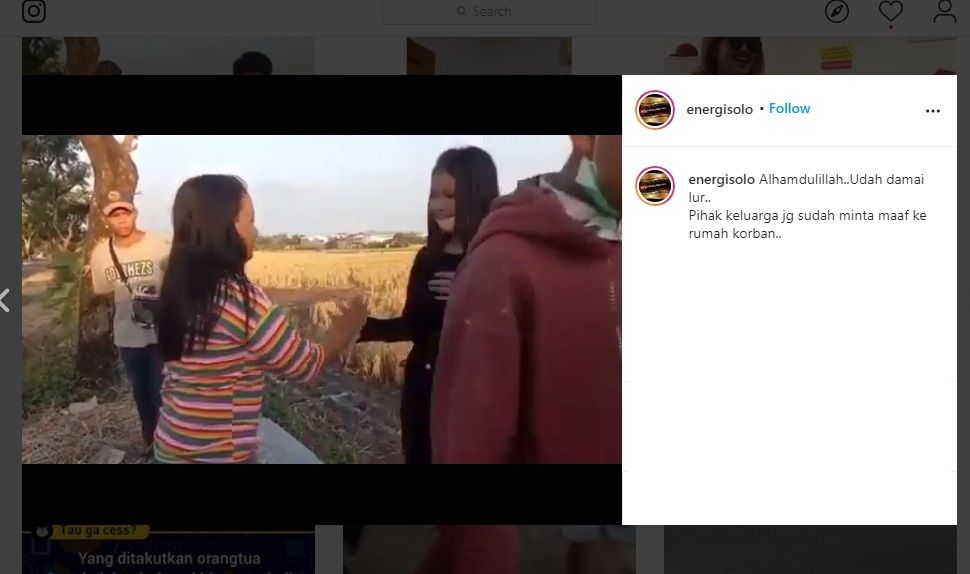 Gadis ABG Dibully dan Ditampar di Alkid Solo, Videonya Viral. (instagram.com/energisolo)