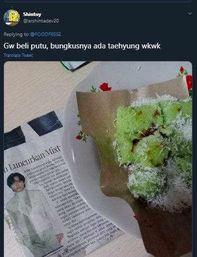 Kocak, 5 Kertas Bergambar Artis Korea Ini Berakhir Jadi Bungkus Gorengan. (Twitter/@arshintadev20)