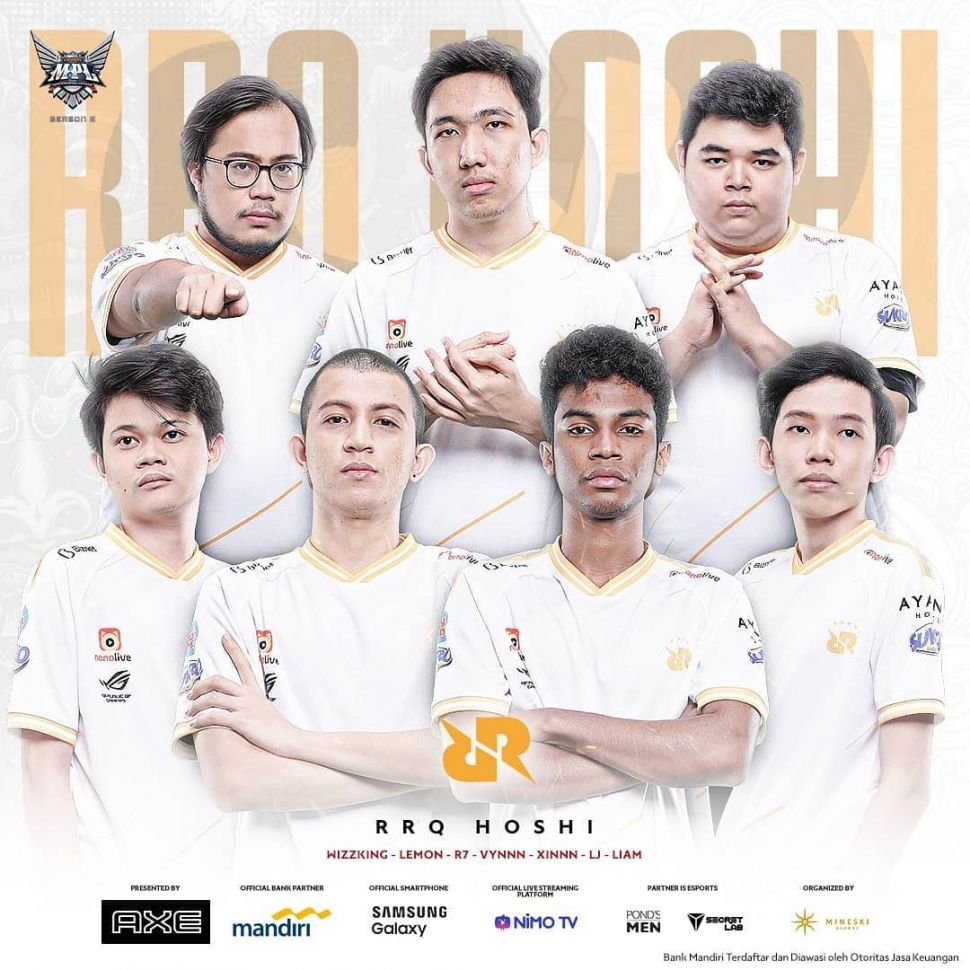 Squad RRQ Hoshi. (Instagram/ mpl.id.official)