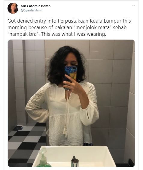 Curhat Wanita Pakai Baju Lengan Panjang Dianggap Seksi (twitter.com/SyarifahAmin)