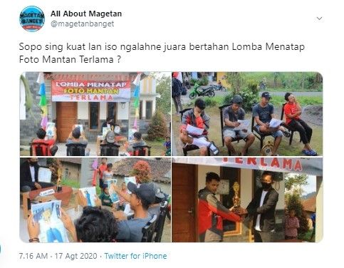 Lomba menatap foto mantan terlama (Twitter/magetanbanget)