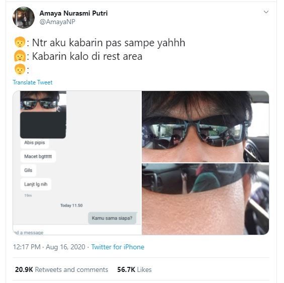 Gara-Gara Kacamata, Warganet Pergoki Pacarnya Selingkuh (twitter.com/AmayaNP)