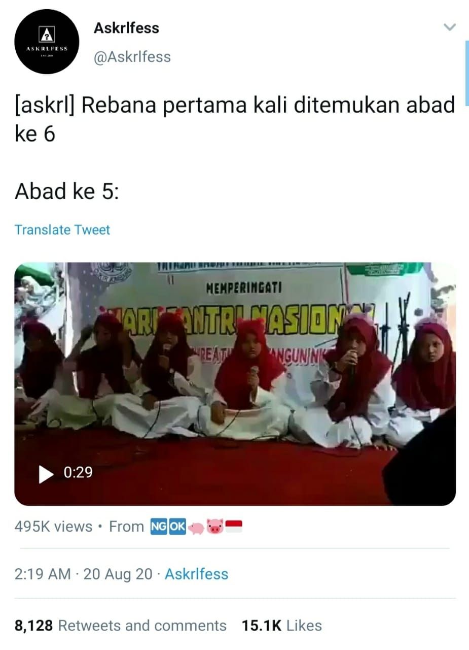 Viral Video Kasidahan Akapela (Twitter @askrlfess)