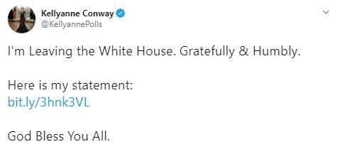 Pernyataan Kellyanne Conway. (Twitter/@KellyannePolls)