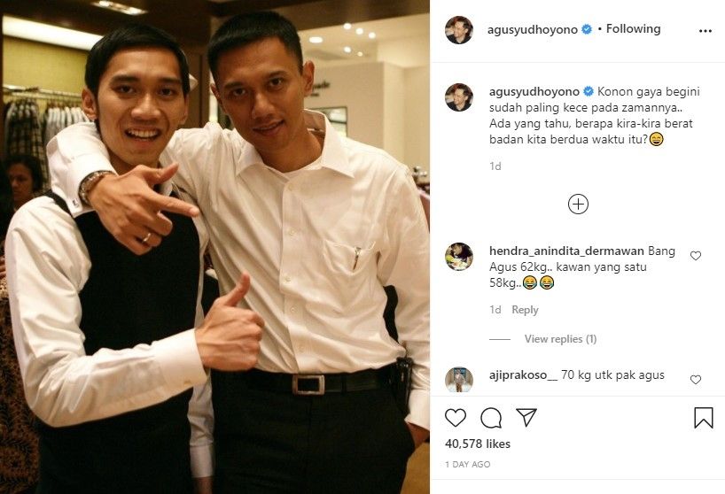 AHY unggah foto semasa muda bersama Ibas (IG/agusyudhoyono)