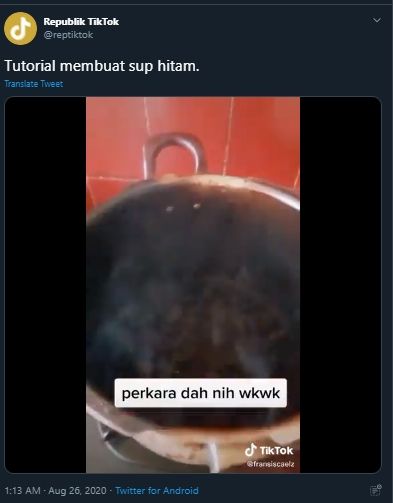 Keasikan Main Game, Wanita Ini Lupa Sedang Panaskan Masakan Sup. (Twitter/@reseptiktok)