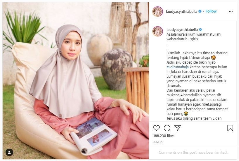 Inspirasi Hijab Laudya Cynthia Bella (instagram.com/laudyacynthiabella)