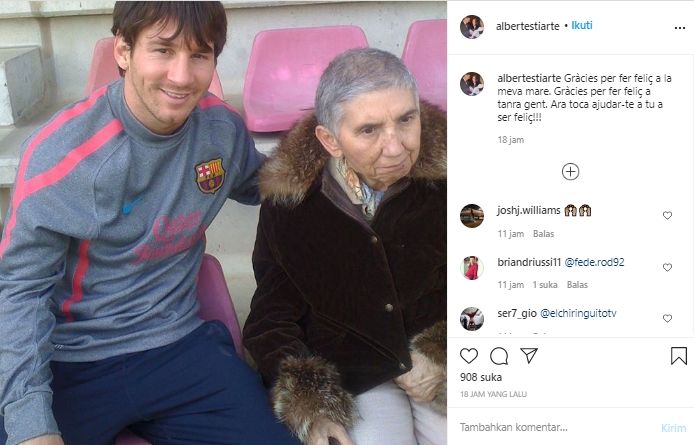 Asisten Pep Guardiola di Manchester City, Manuel Estiarte beri kode soal Lionel Messi. (Instagram/@albertestiarte).