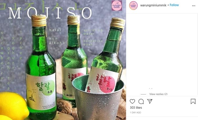 Pecinta Drama Korea Wajib Coba, Kini Ada Soju Halal di Indonesia. (Instagram/@warungminiummik)