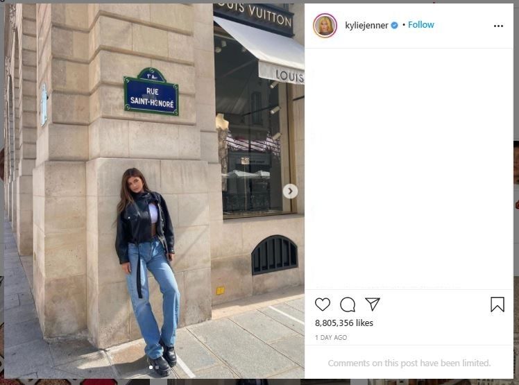 Kylie Jenner Liburan ke Paris (instagram.com/kyliejenner)