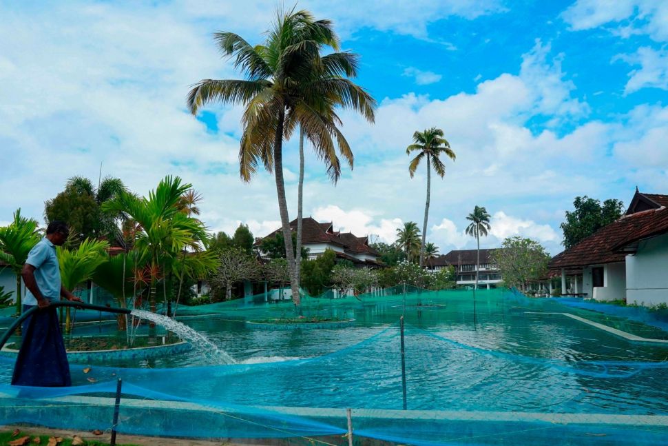 Gegara Covid 19 Kolam  Renang  Resort Mewah Diubah Jadi 