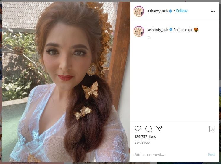 Ashanty dengan Baju Adat Bali (instagram.com/ashanty_ash)