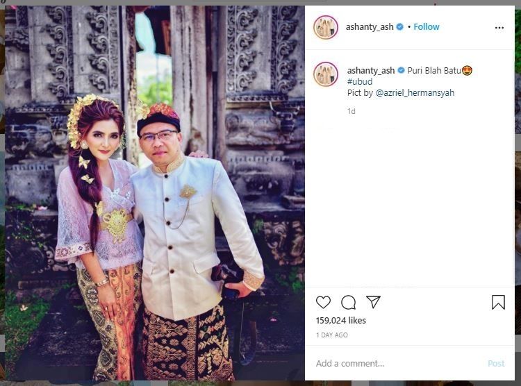 Ashanty dengan Baju Adat Bali (instagram.com/ashanty_ash)