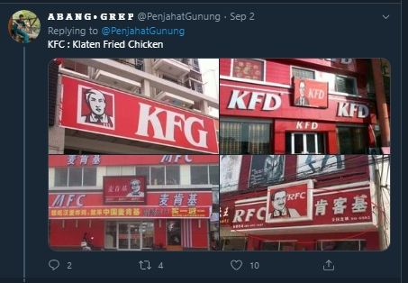Dari Kafe Sampai Restoran, Kompilasi Brand KW di China Ini Bikin Ngakak. (Twitter/@penjahatgunung)