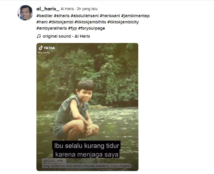 Telah Sukses, Bapak ini Berusaha Balas Budi ke Ibunya (TikTok/@Al_Haris_)