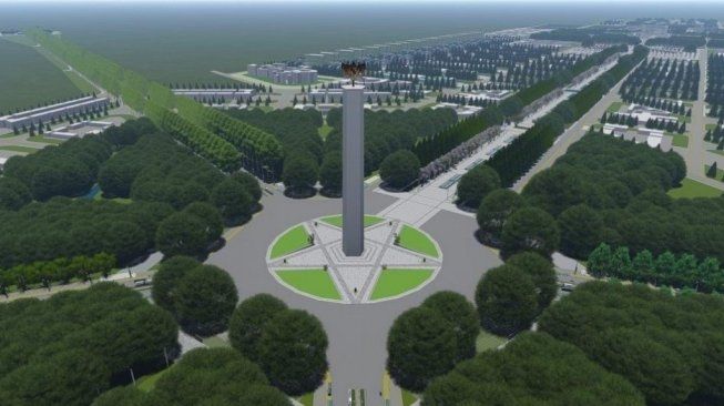 Lapangan dan Monumen Pancasila Ibu Kota Baru. (Dok: Kementerian PUPR)