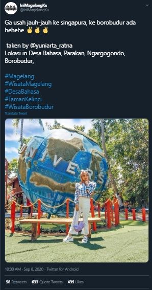 Pasang Ikon ala Singapura, Wisata di Magelang Ini Malah Diprotes Warganet. (Twitter/@IniMagelangKu)