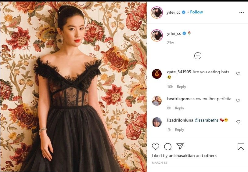 Peeran Mulain Liu Yifei. (Dok: Instagram/yifei_cc)