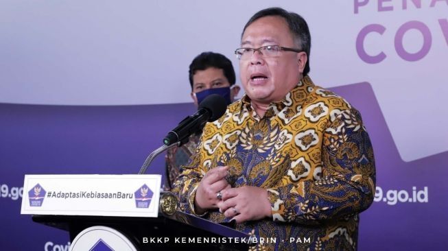 Menristek, Bambang Brodjonegoro dalam jumpa pers virtual, Rabu (2/9/2020). [Kemenristek]