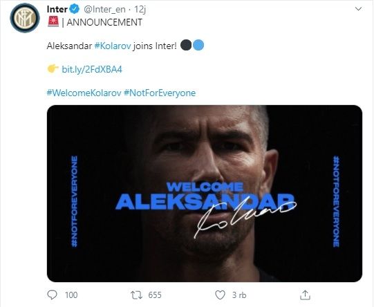 Tinggalkan Roma Aleksander Kolarov Resmi Gabung Inter Milan