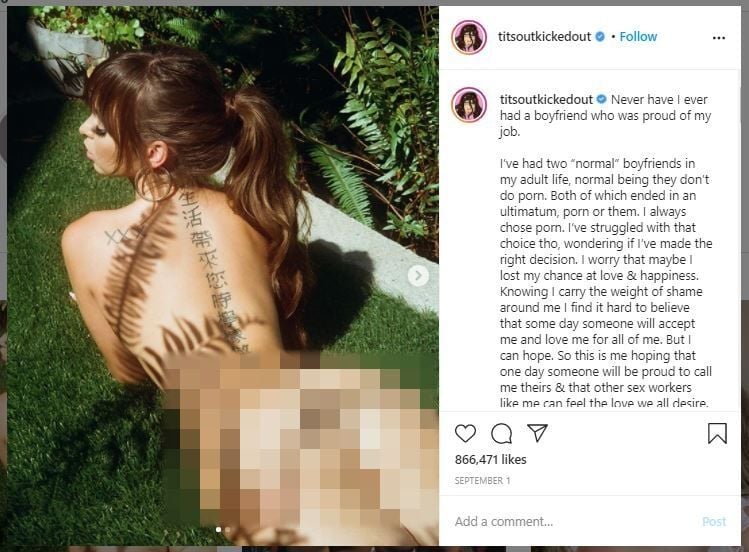 Bintang Porno Riley Reid Takut Tak Punya Jodoh (instagram.com/titsoutkickedout)