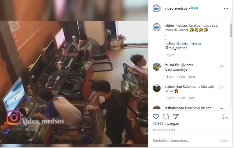 Video Anak Main di Warnet, Kepergok Orang Tuanya (Instagram.com/@video_medsos).