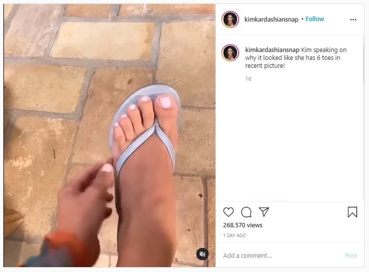 Konspirasi Kim Kardashian Punya 6 Jari Kaki (instagram.com/kimkardashian)