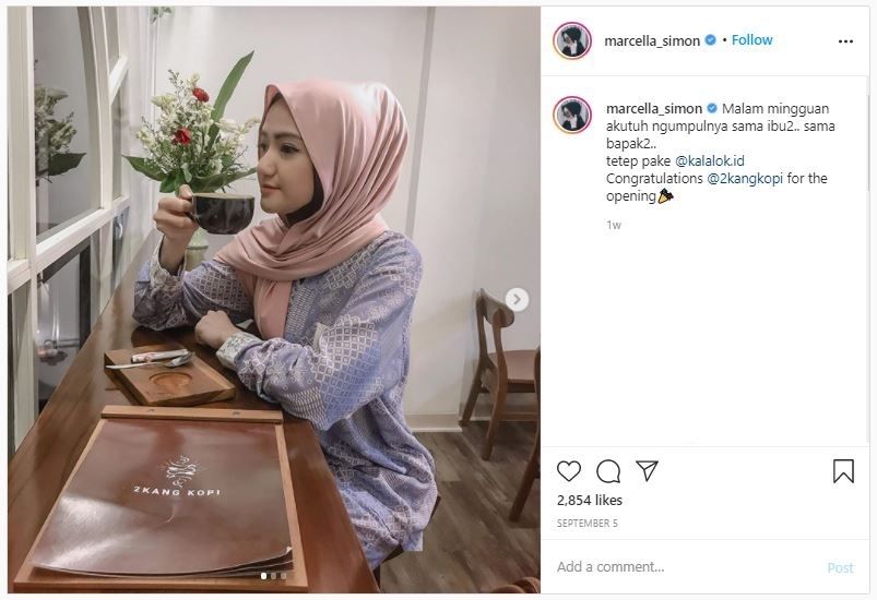 Gaya Hijab Marcella Simon (instagram.com/marcella_simon)