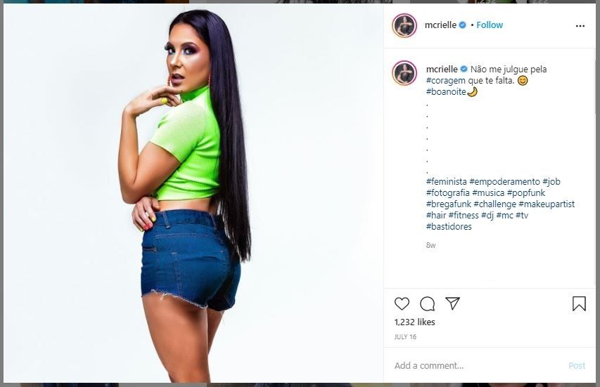 MC Rielle, Wanita Terseksi di Brasil (instagram.com/mcrielle)
