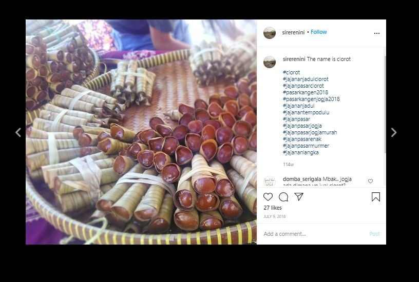 Rindu Jajanan Bali? Yuk Buat Resep Kue Clorot khas Pulau Dewata Ini. (Instagram/@sirenini)