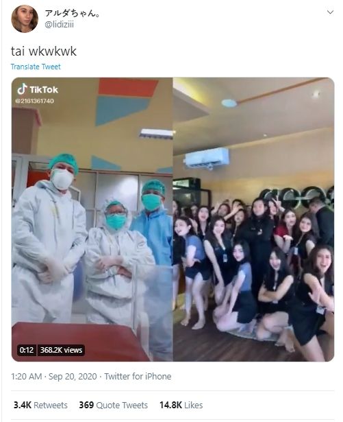 Tangkapan Layar Video Nakes Viral (Twitter/@lidiziii).