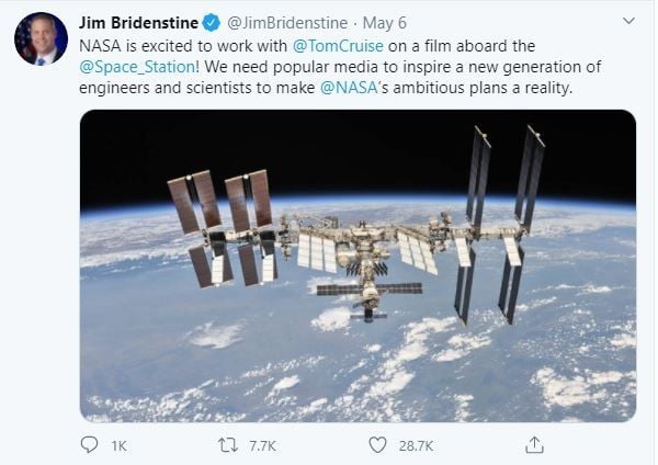 NASA x Tom Cruise (twitter.com/JimBridenstine)