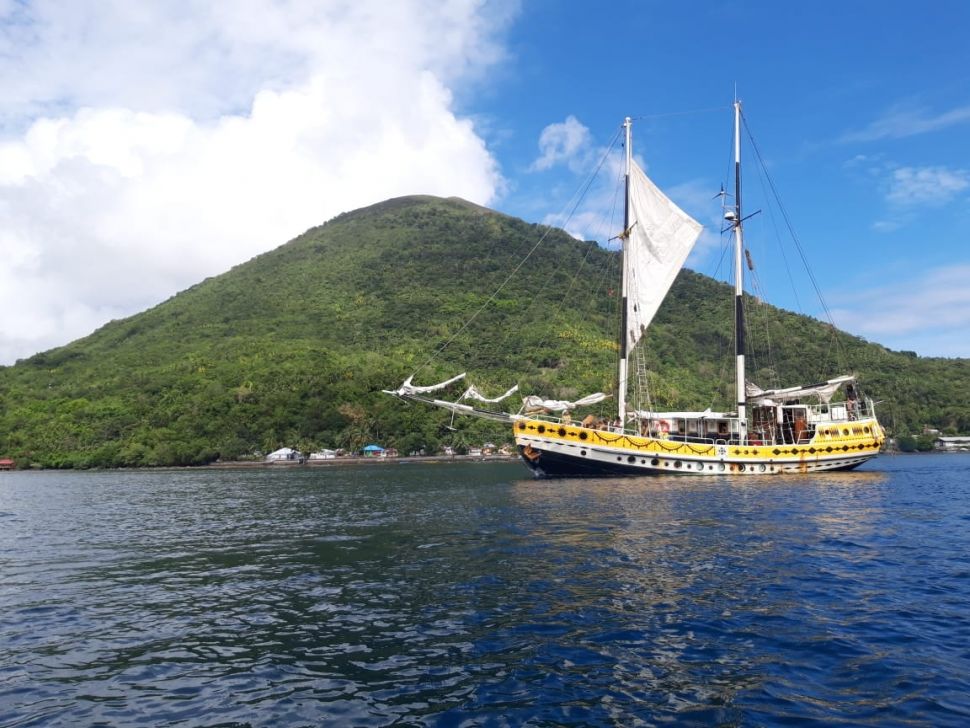 Arka Kinari Tiba di Titik Nol Jalur Rempah. (Dok: TerasMaluku)