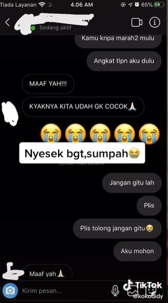 Kisah perjuangan cowok datang ke ultah pacarnya.(TikTok)