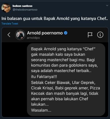Hobi Bikin Kuliner Ekstrem, YouTuber Bobon Santoso Disindir Chef Arnold. (Twitter/@Thebobonsantoso)