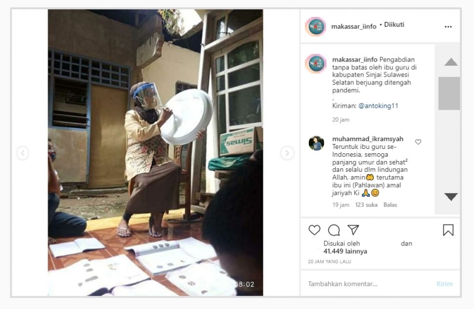 Viral Guru di Sinjai Sulawesi Selatan (Instagram/@makassar_iinfo).