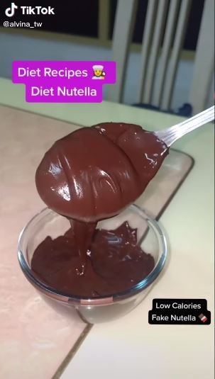 Resep Nutella Low Calorie (Tiktok @alvina_tw)
