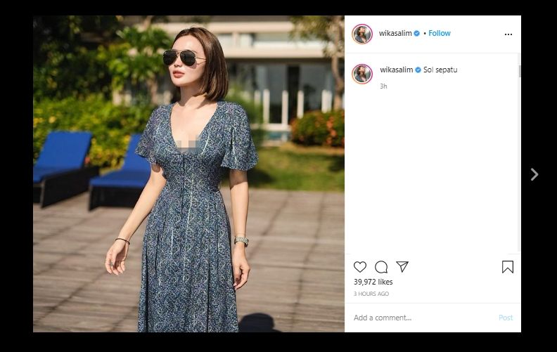 Wika Salim Unggah Foto Liburan Seorang Diri, Warganet Malah Salfok ke Sini. (Instagram@wikasalim)